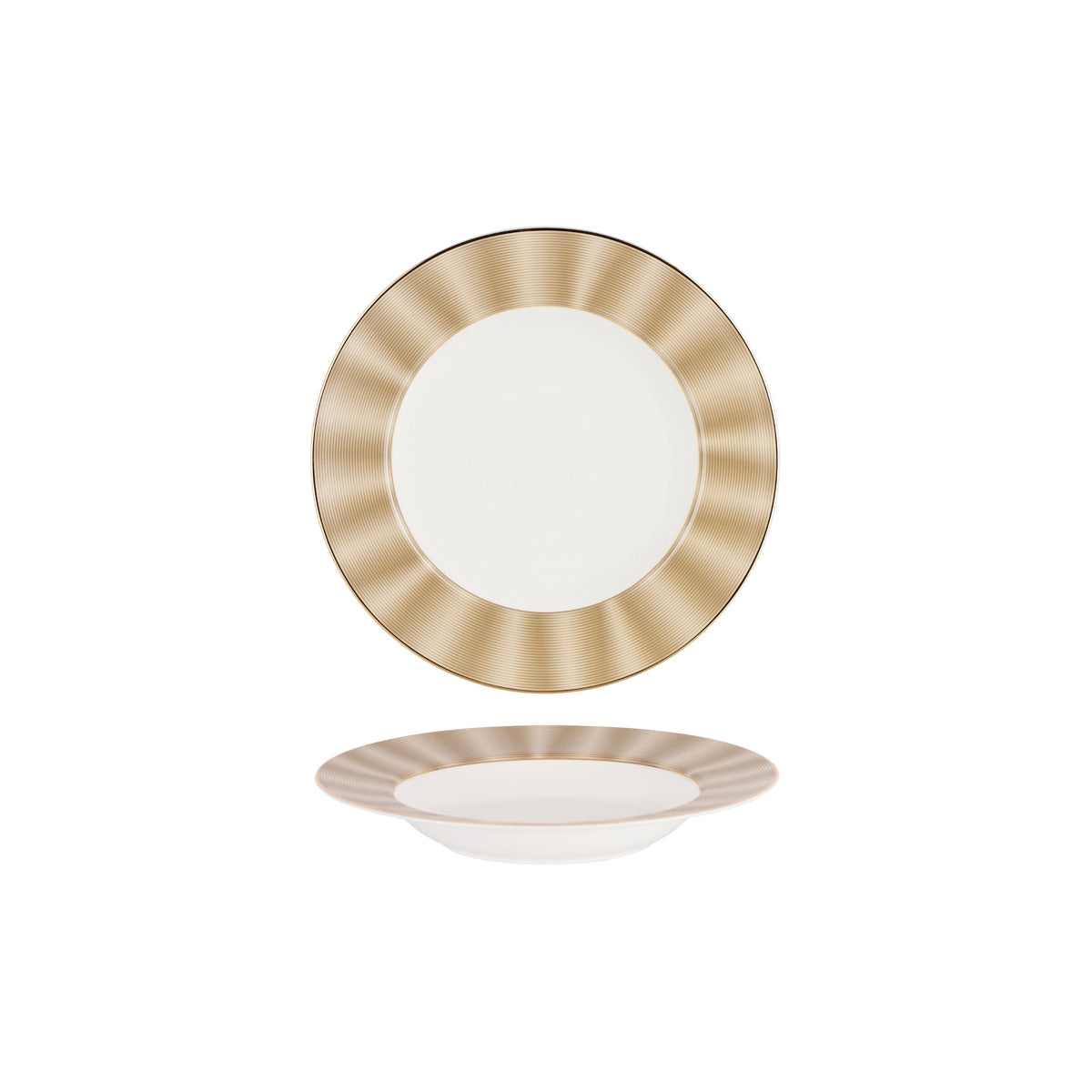 117305-1224 Nikko Japan Silk Champagne Soup Plate Wide Rim 240mm Tomkin Australia Hospitality Supplies