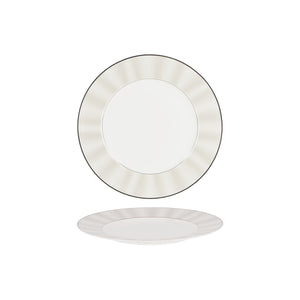 Silk Platinum Round Plate Wide Rim 276mm