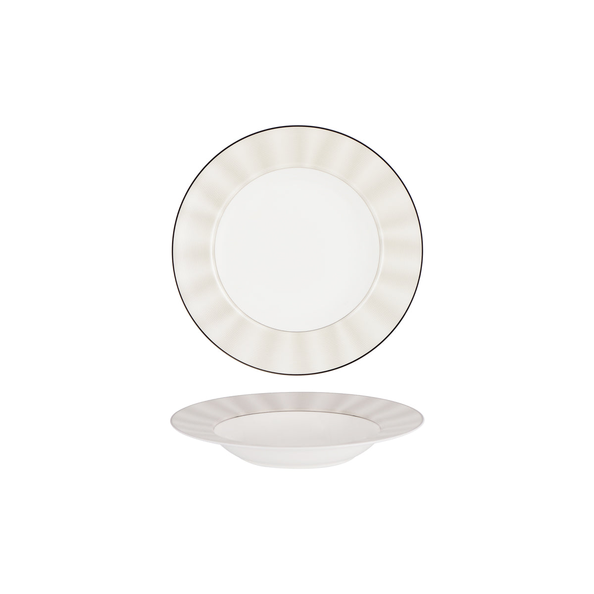 11733-1224 Nikko Japan Silk Platinum Soup Plate Wide Rim 240mm Tomkin Australia Hospitality Supplies