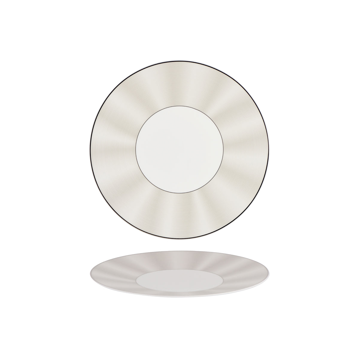 N11733-1503H Nikko Japan Silk Platinum Presentation Plate Wide Rim 283mm Tomkin Australia Hospitality Supplies