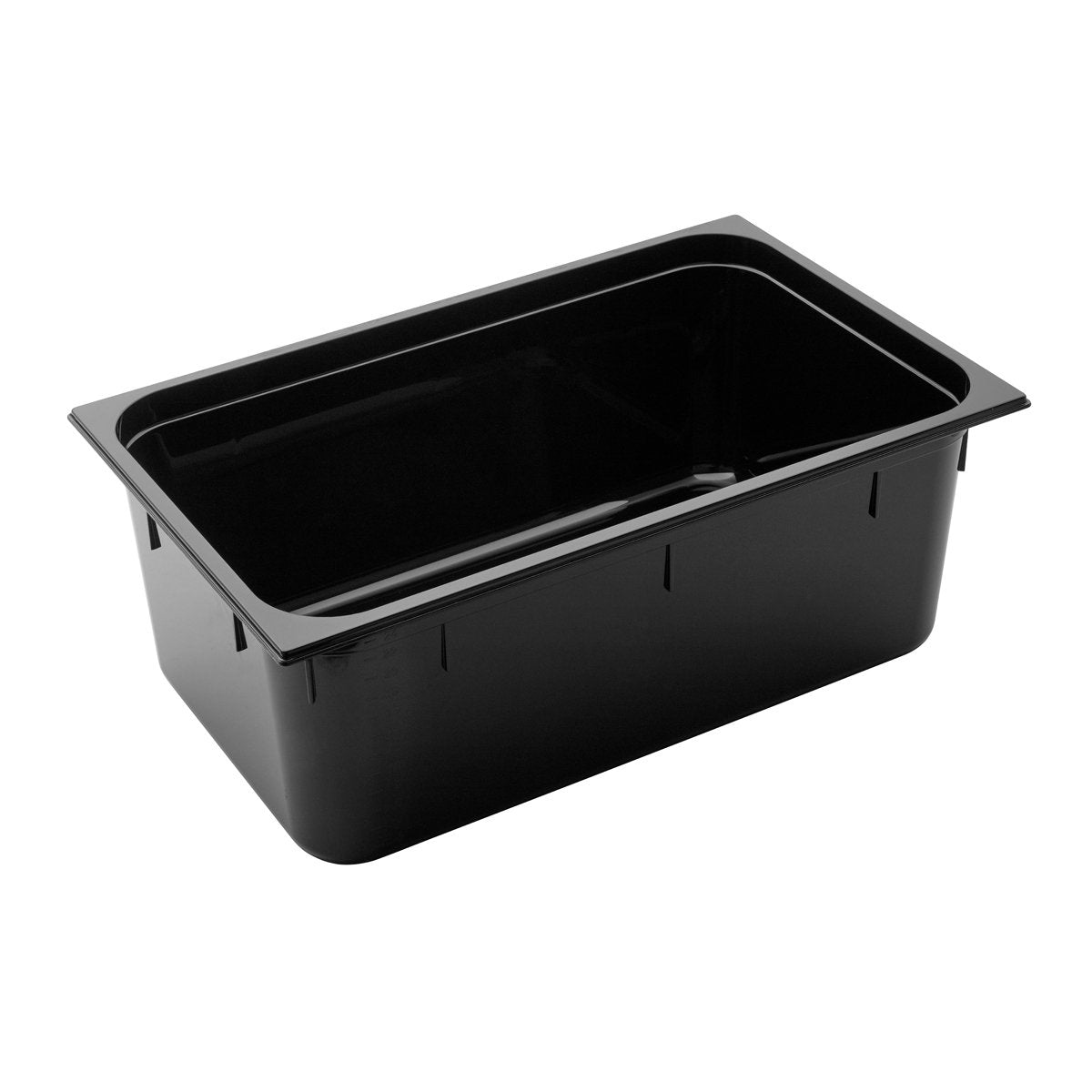 PC-11200BK Inox Macel Gastronorm Pan Polycarbonate Black 1/1 Size 200mm Tomkin Australia Hospitality Supplies