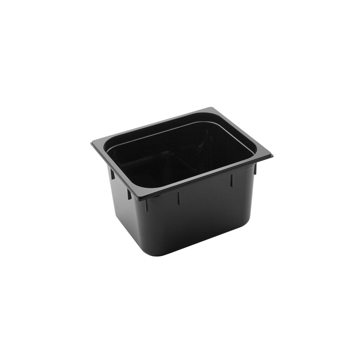 PC-12200BK Inox Macel Gastronorm Pan Polycarbonate Black 1/2 Size 200mm Tomkin Australia Hospitality Supplies