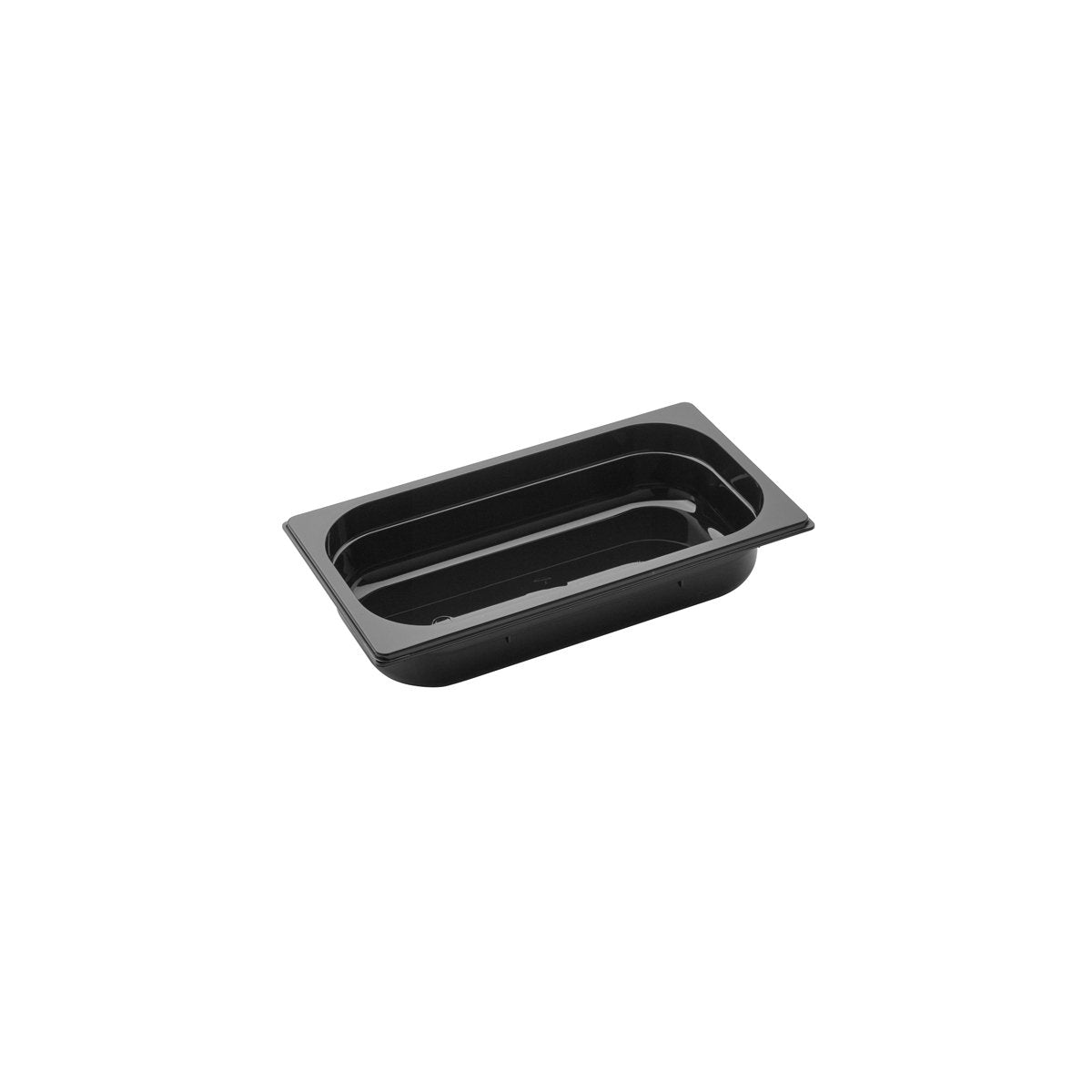 PC-13065BK Inox Macel Gastronorm Pan Polycarbonate Black 1/3 Size 65mm Tomkin Australia Hospitality Supplies