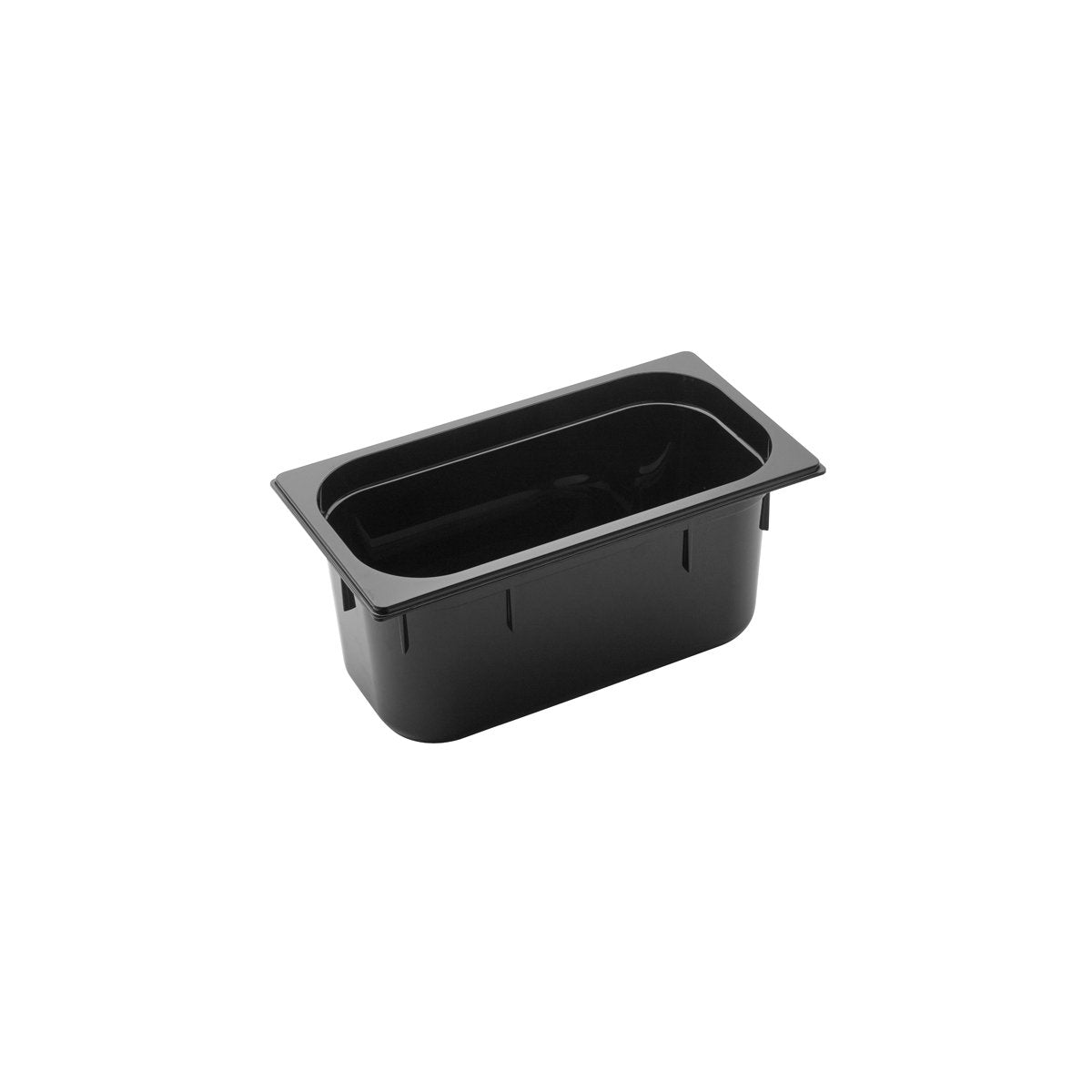 PC-13150BK Inox Macel Gastronorm Pan Polycarbonate Black 1/3 Size 150mm Tomkin Australia Hospitality Supplies