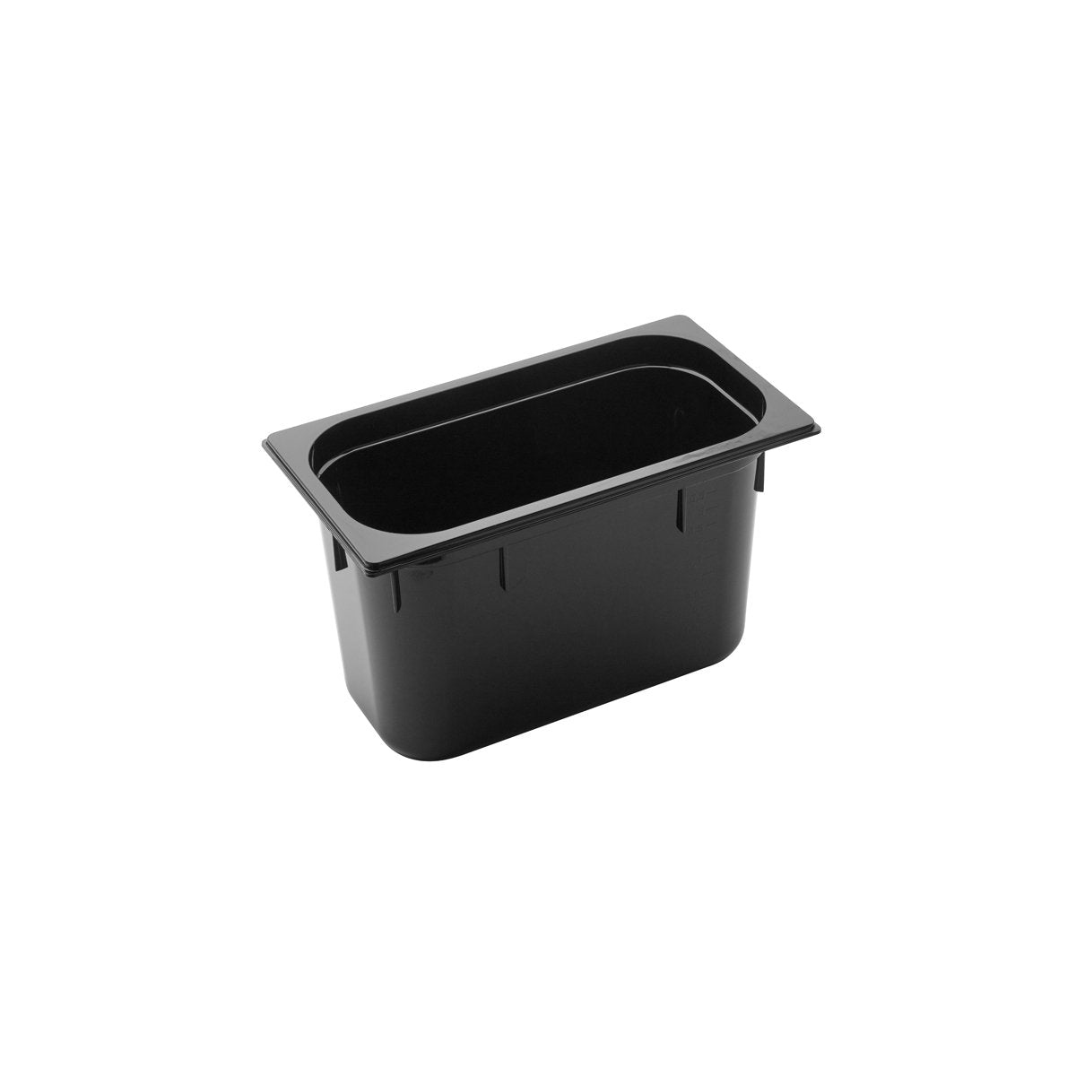 PC-13200BK Inox Macel Gastronorm Pan Polycarbonate Black 1/3 Size 200mm Tomkin Australia Hospitality Supplies