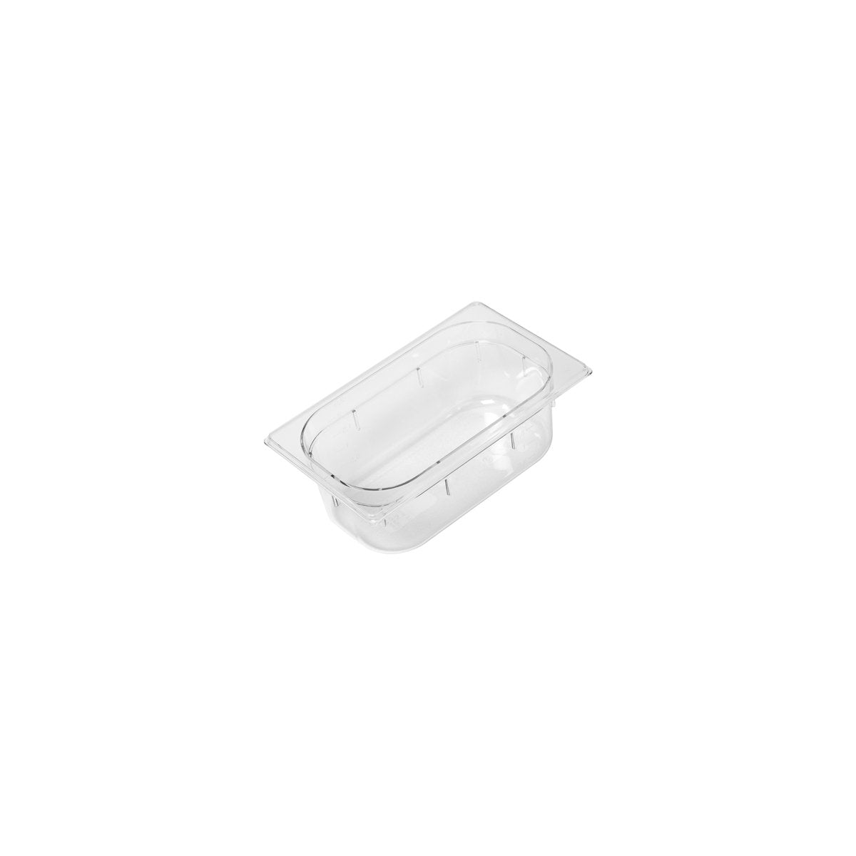 PC-14100CL Inox Macel Gastronorm Pan Polycarbonate Clear 1/4 Size 100mm Tomkin Australia Hospitality Supplies
