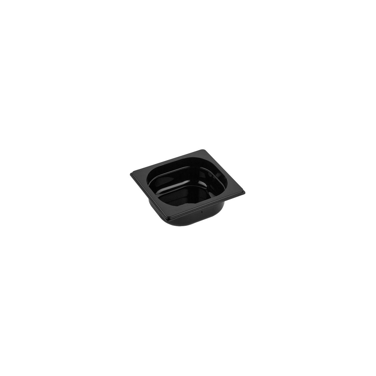 PC-16065BK Inox Macel Gastronorm Pan Polycarbonate Black 1/6 Size 65mm Tomkin Australia Hospitality Supplies