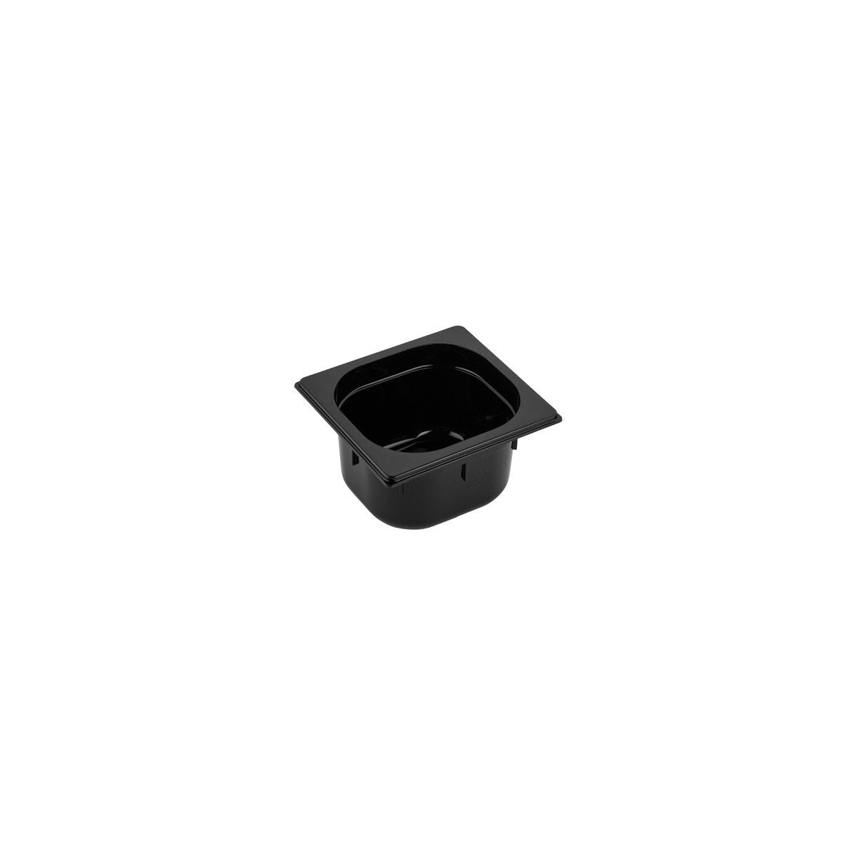 PC-16100BK Inox Macel Gastronorm Pan Polycarbonate Black 1/6 Size 100mm Tomkin Australia Hospitality Supplies