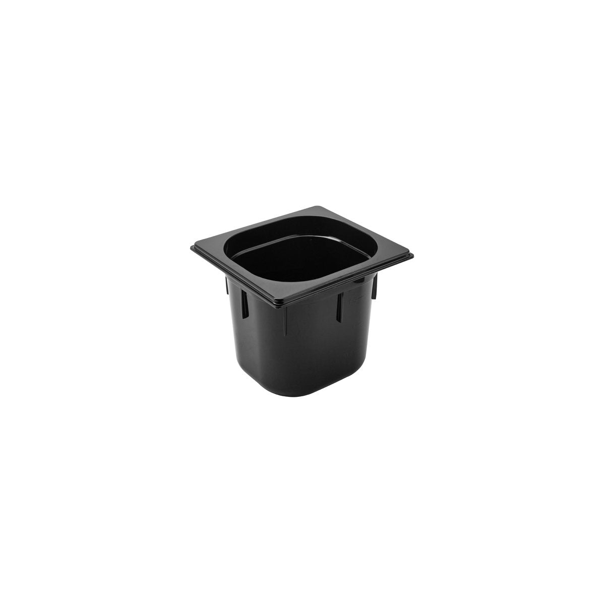 PC-16150BK Inox Macel Gastronorm Pan Polycarbonate onate Black 1/6 Size 150mm Tomkin Australia Hospitality Supplies