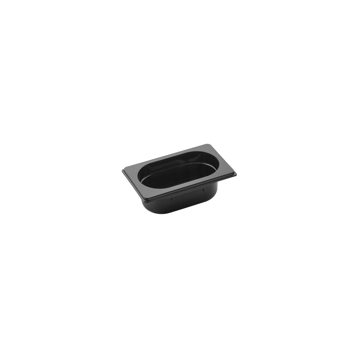 PC-19065BK Inox Macel Gastronorm Pan Polycarbonate onate Black 1/9 Size 65mm Tomkin Australia Hospitality Supplies