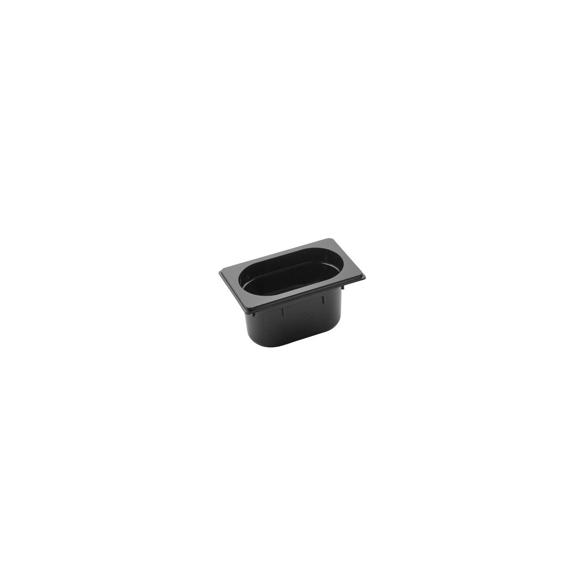 PC-19100BK Inox Macel Gastronorm Pan Polycarbonate onate Black 1/9 Size 100mm Tomkin Australia Hospitality Supplies