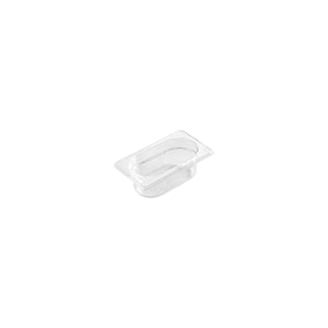 Gastronorm Pan Polycarbonate Clear 1/9 Size 176x108x100mm / 1.0Lt