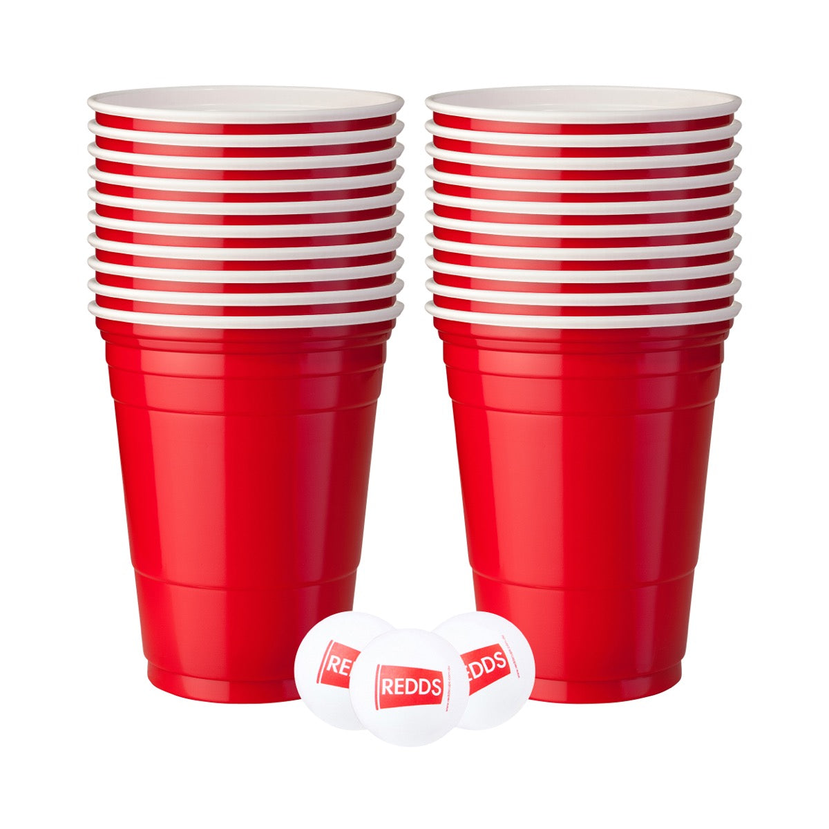 RCCP425RD20 Redds Redds Cup Pong Pack With 3 Ping Pong Balls 425ml Tomkin Australia Hospitality Supplies