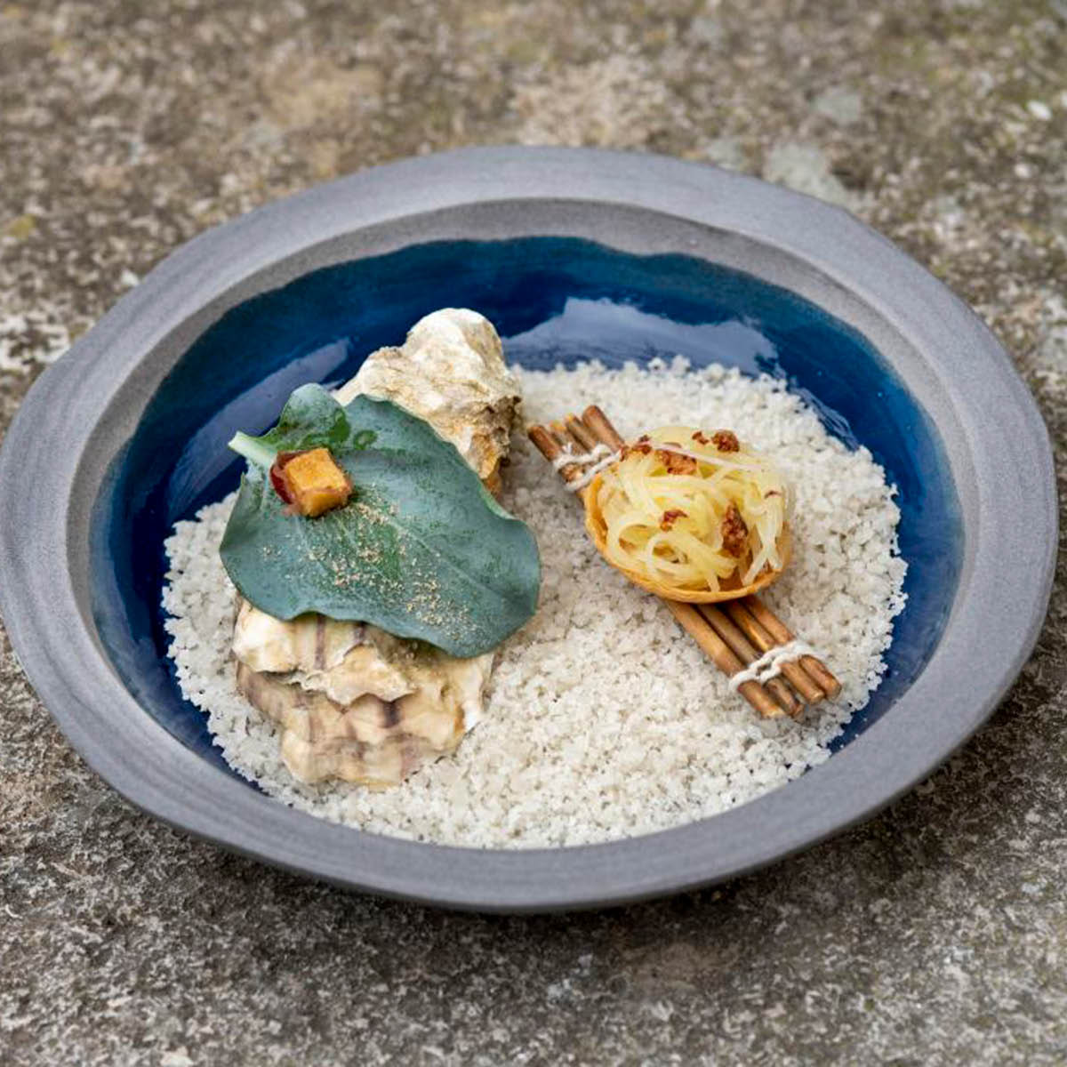 Revol No.W Indigo Blue Plate 220x18mm