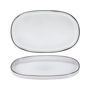 Caractere White Cumulus Oval Plate 355x218mm