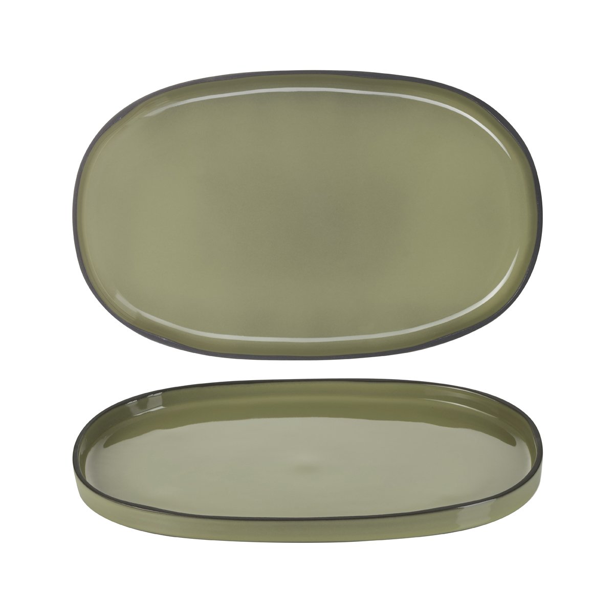 RV652762 Revol Caractere Cardamom Oval Plate 355x218mm Tomkin Australia Hospitality Supplies