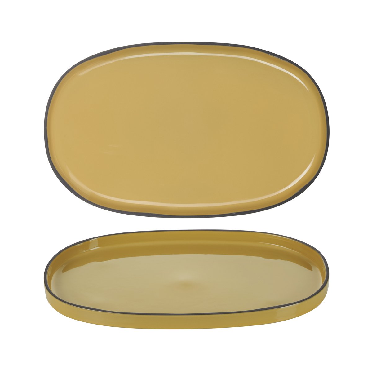 RV652764 Revol Caractere Tumeric Oval Plate 355x218mm Tomkin Australia Hospitality Supplies