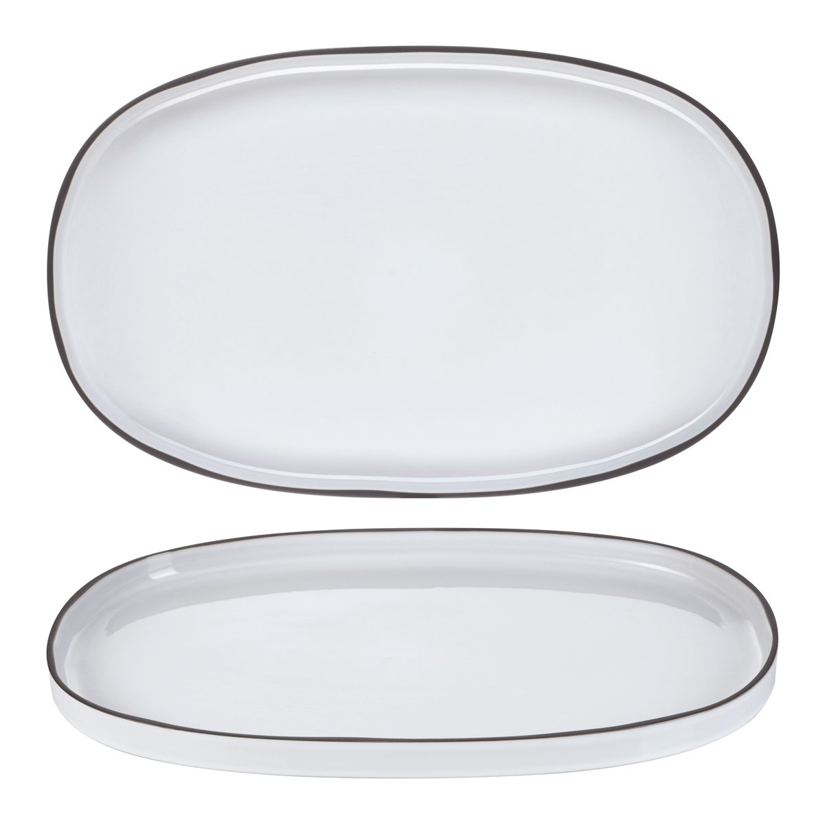 RV652864 Revol Caractere White Cumulus Oval Dish 465x287mm Tomkin Australia Hospitality Supplies