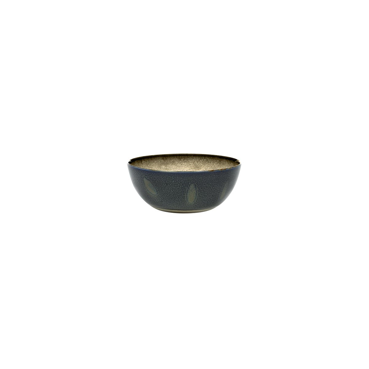 SERAXB5116128 Serax Serax Terres De Reves Misty Grey Dark Blue Exterior Round Bowl 137mm Tomkin Australia Hospitality Supplies