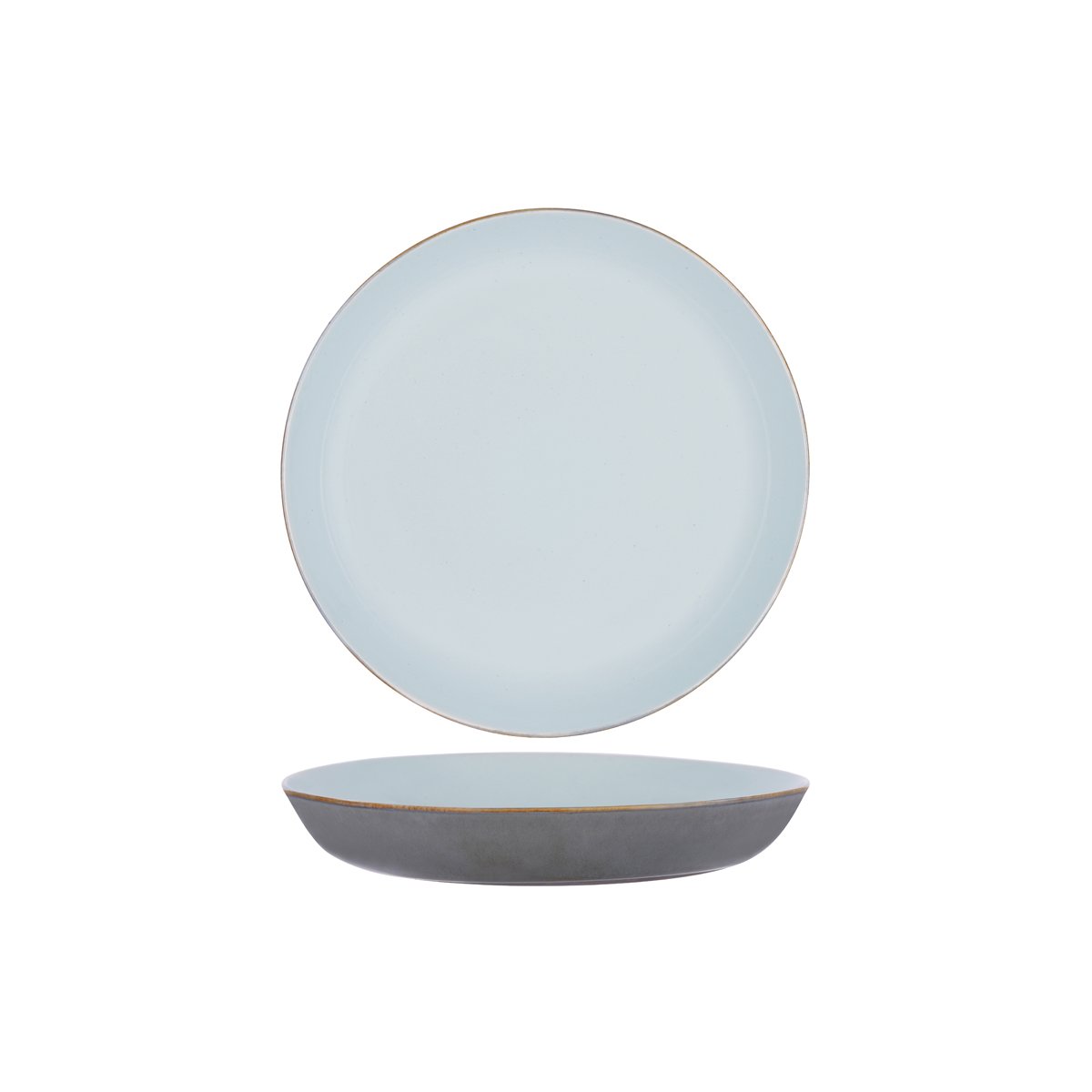 SERAXB5116180 Serax Serax Terres De Reves Light Blue Smokey Blue Exterior Round Pasta Plate 235mm Tomkin Australia Hospitality Supplies