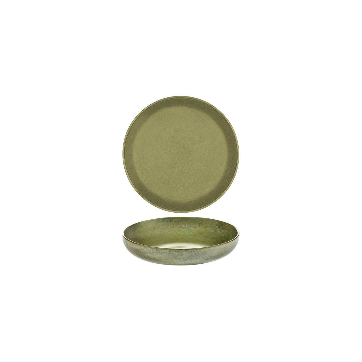 SERAXB5116205A Serax Serax Surface Camo Green Round Deep Plate 190mm Tomkin Australia Hospitality Supplies
