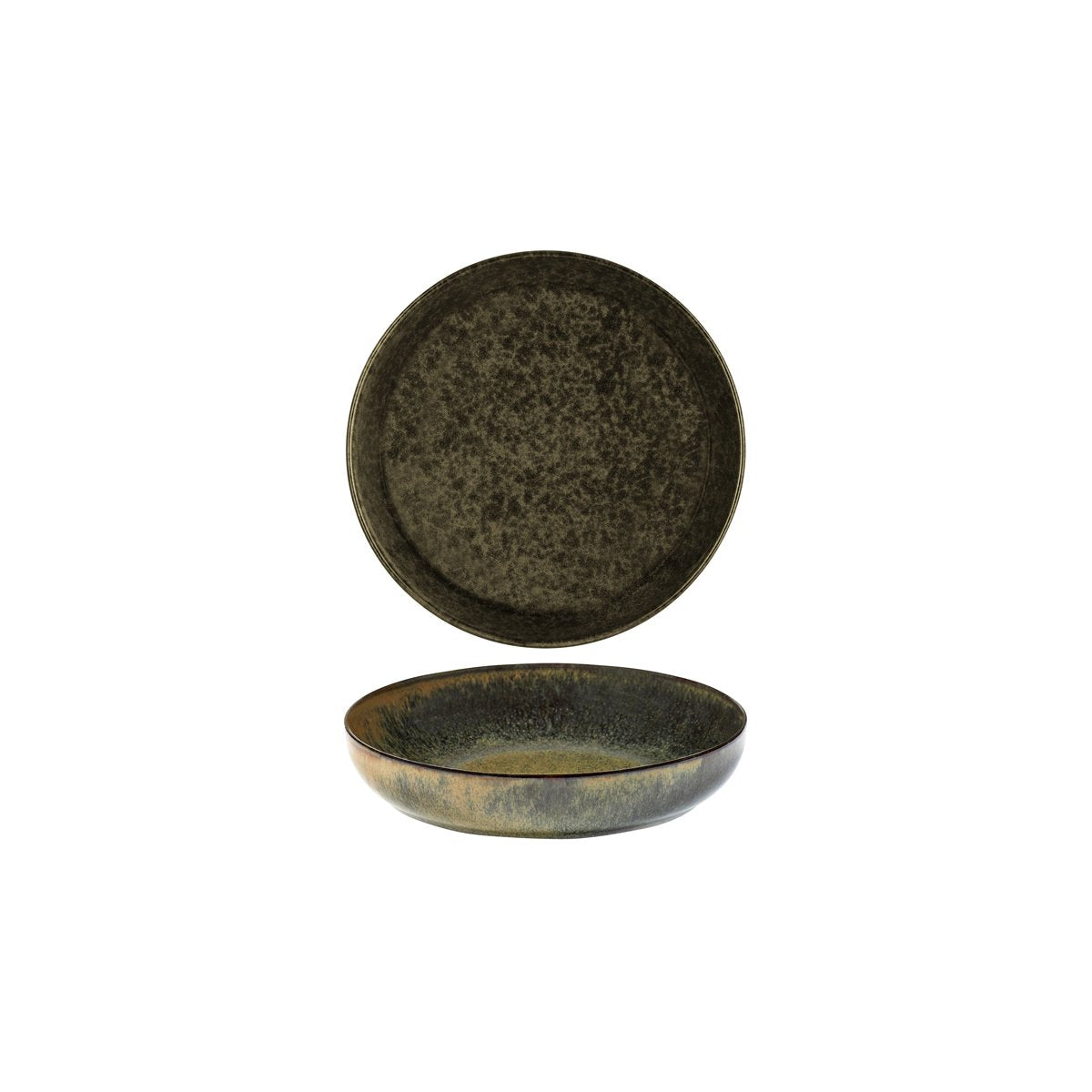 SERAXB5116205B Serax Serax Surface Indi Grey Round Deep Plate 190mm Tomkin Australia Hospitality Supplies