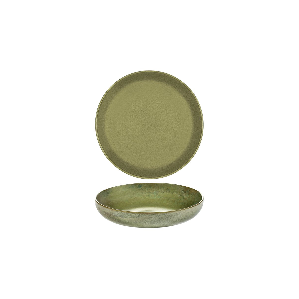 SERAXB5116206A Serax Serax Surface Camo Green Round Deep Plate 210mm Tomkin Australia Hospitality Supplies
