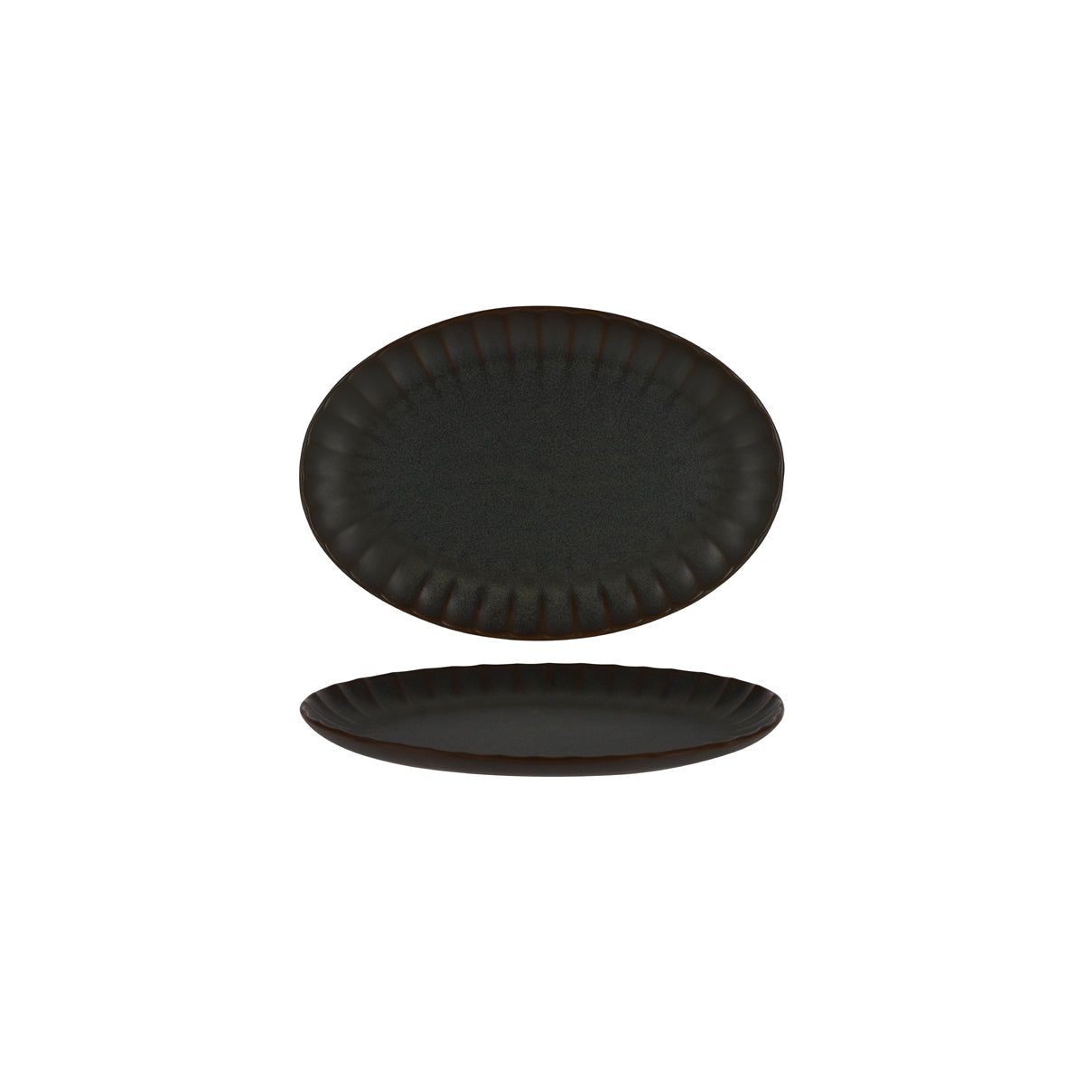 SERAXB5120235G Serax Serax Inku Green Oval Coupe Plate 250x175mm Tomkin Australia Hospitality Supplies