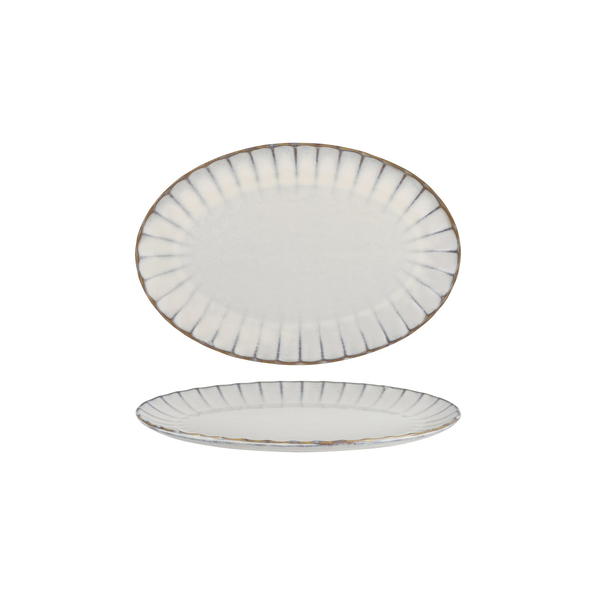 SERAXB5120236W Serax Serax Inku White Oval Coupe Plate 300x210mm Tomkin Australia Hospitality Supplies