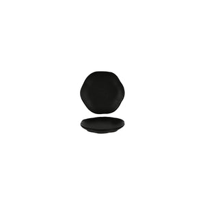 Serax Inku Black Round Ribbed Plate 89mm
