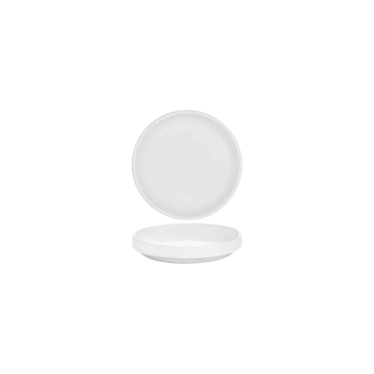 SERAXB6219101 Serax Serax Passe-Partout Matt White Round Low Plate 140mm Tomkin Australia Hospitality Supplies