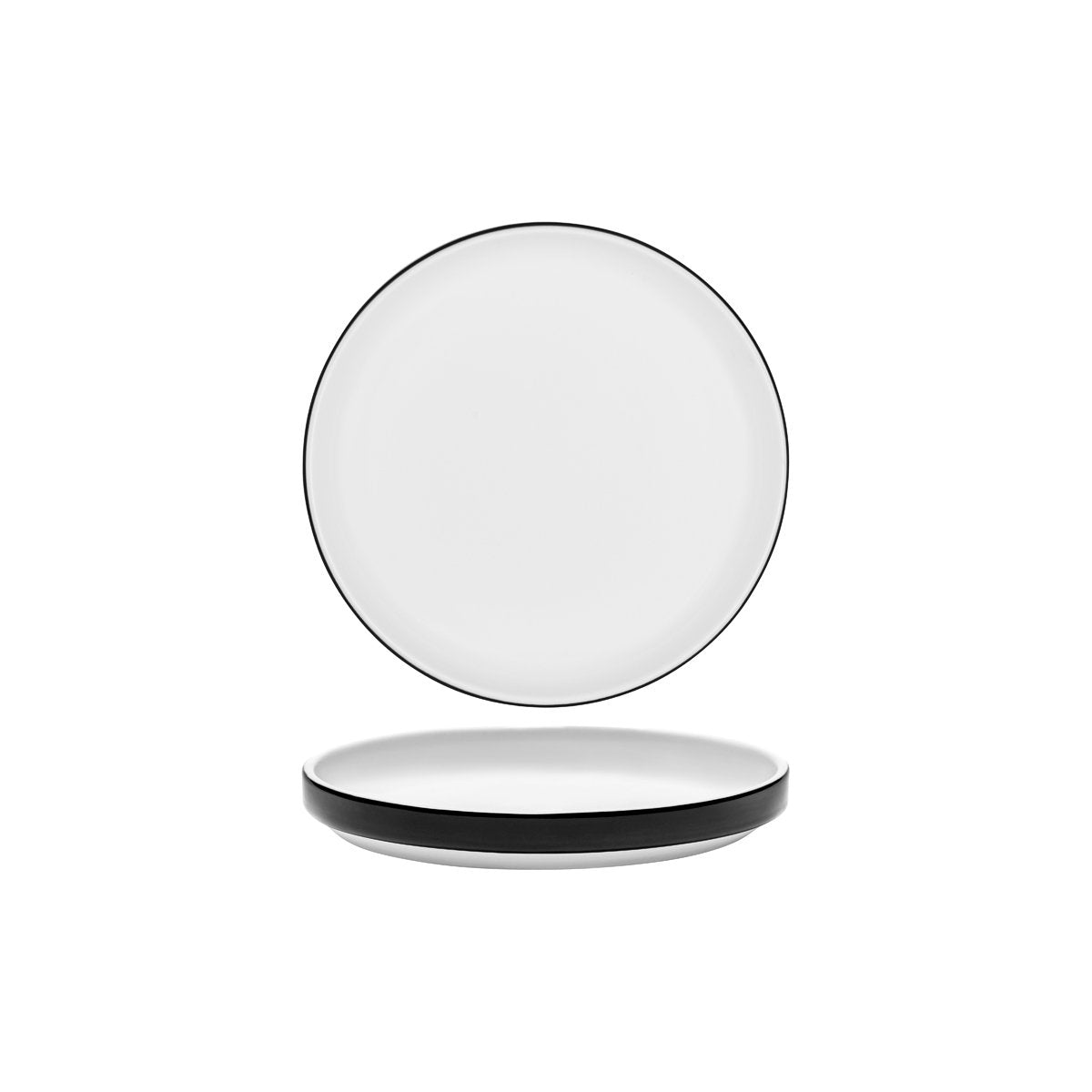 SERAXB6219102GZ Serax Serax Passe-Partout Glazed Black Round Low Plate 180mm Tomkin Australia Hospitality Supplies