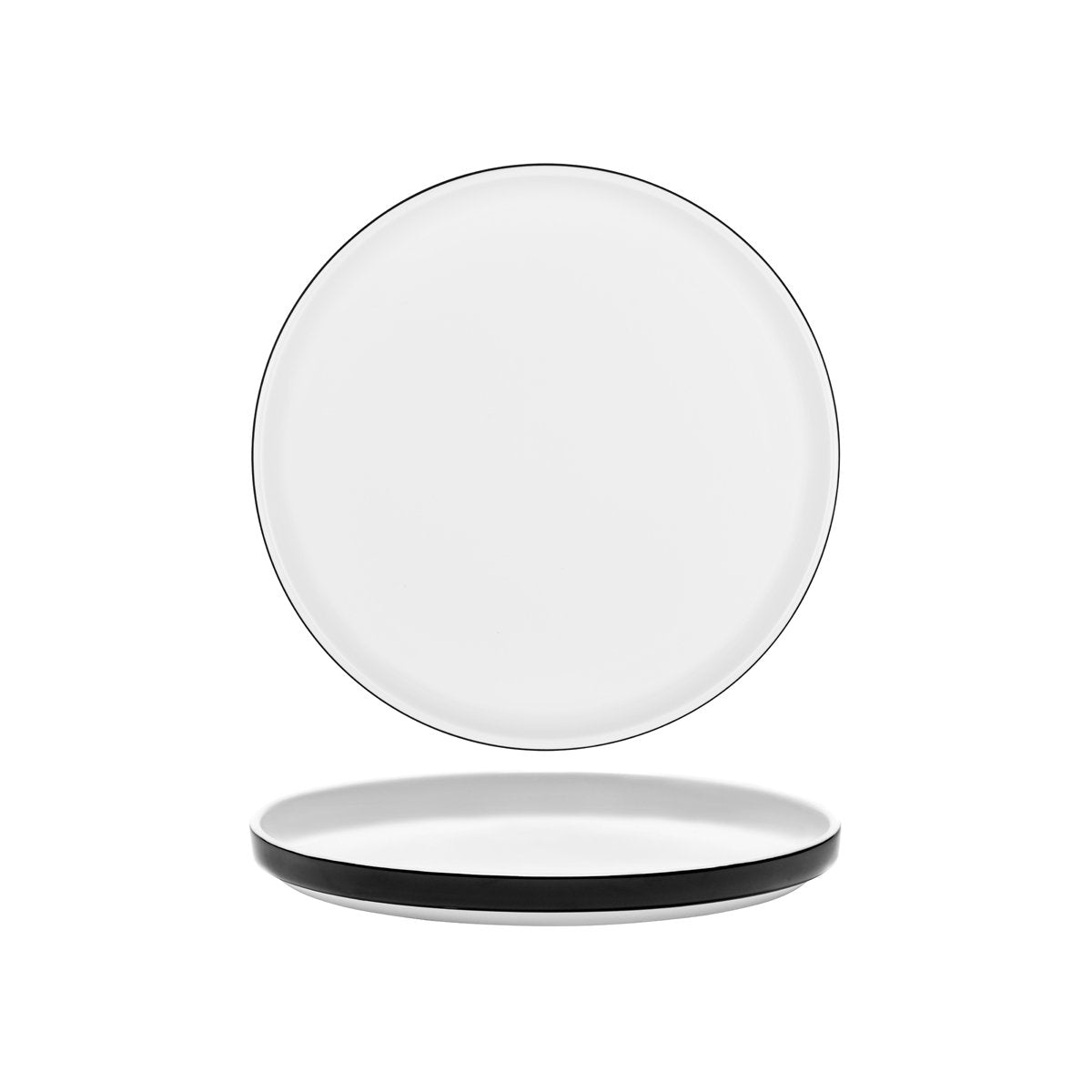 SERAXB6219104GZ Serax Serax Passe-Partout Glazed Black Round Low Plate 260mm Tomkin Australia Hospitality Supplies