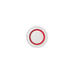 Donna Senior Decor Round Flat Rim Plate with Red Wide Band 160mm