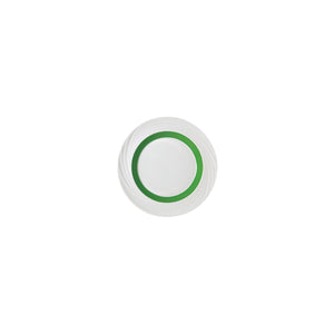 Donna Senior Decor Round Flat Rim Plate with Dark Green Wide Band 160mm