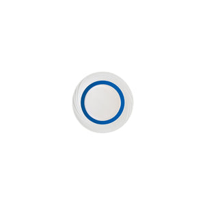 Donna Senior Decor Round Flat Rim Plate with Medium Blue Wide Band 160mm