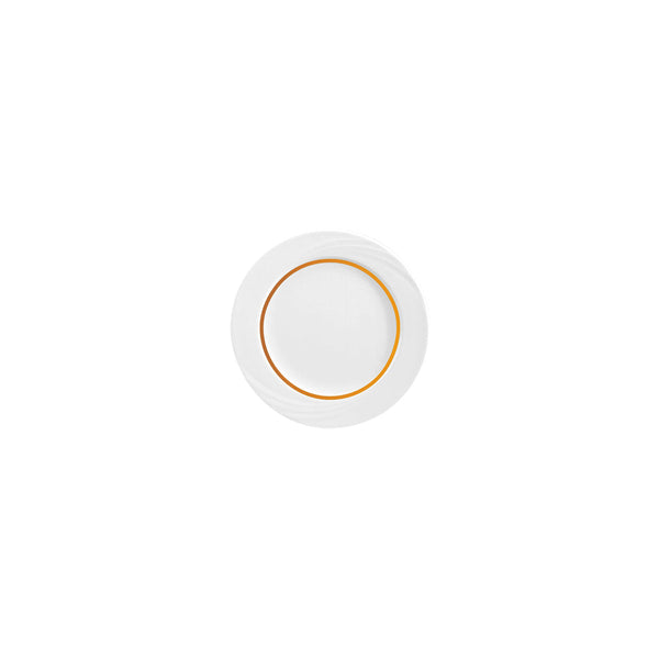 Schonwald Donna Senior Decor Round Flat Rim Plate with Orange Narrow ...
