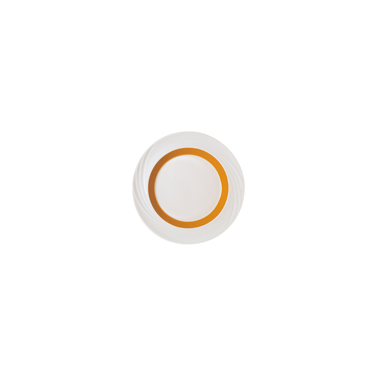 SH9180016/62991 Donna Senior Decor Round Flat Rim Plate with Orange Wide Band 160mm Tomkin Australia Hospitality Supplies