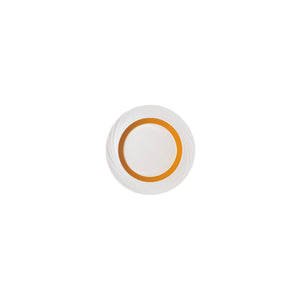 Donna Senior Decor Round Flat Rim Plate with Orange Wide Band 160mm