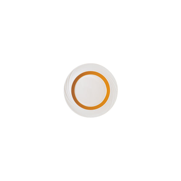Schonwald Donna Senior Decor Round Flat Rim Plate with Orange Wide Band ...