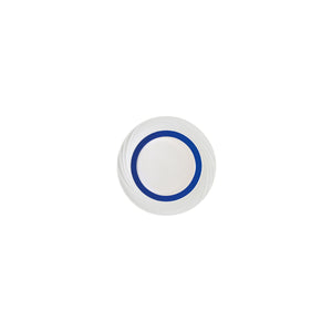 Donna Senior Decor Round Flat Rim Plate with Dark Blue Wide Band 160mm