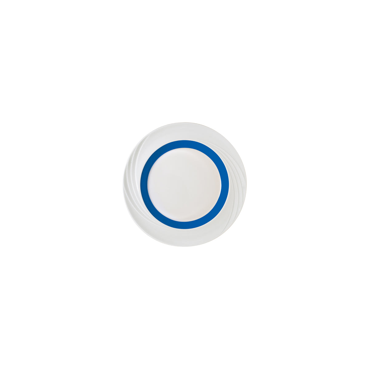 SH9180020/62961 Donna Senior Decor Round Flat Rim Plate with Medium Blue Wide Band 200mm Tomkin Australia Hospitality Supplies