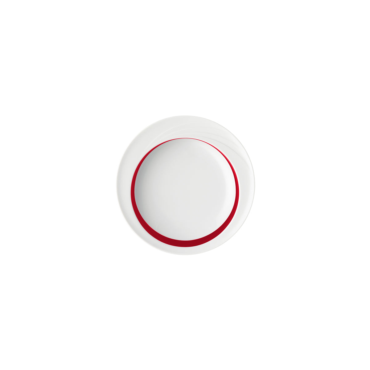 SH9181822/62931 Donna Senior Decor Round Comfort Coupe Plate with Red Wide Band 230mm Tomkin Australia Hospitality Supplies