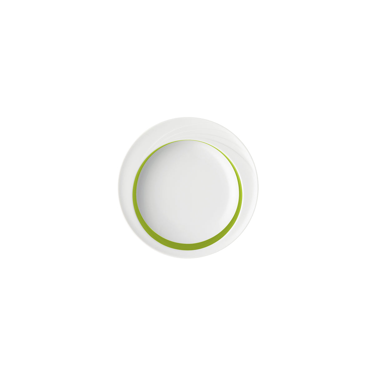 SH9181822/62941 Donna Senior Decor Round Comfort Coupe Plate with Light Green Wide Band 230mm Tomkin Australia Hospitality Supplies