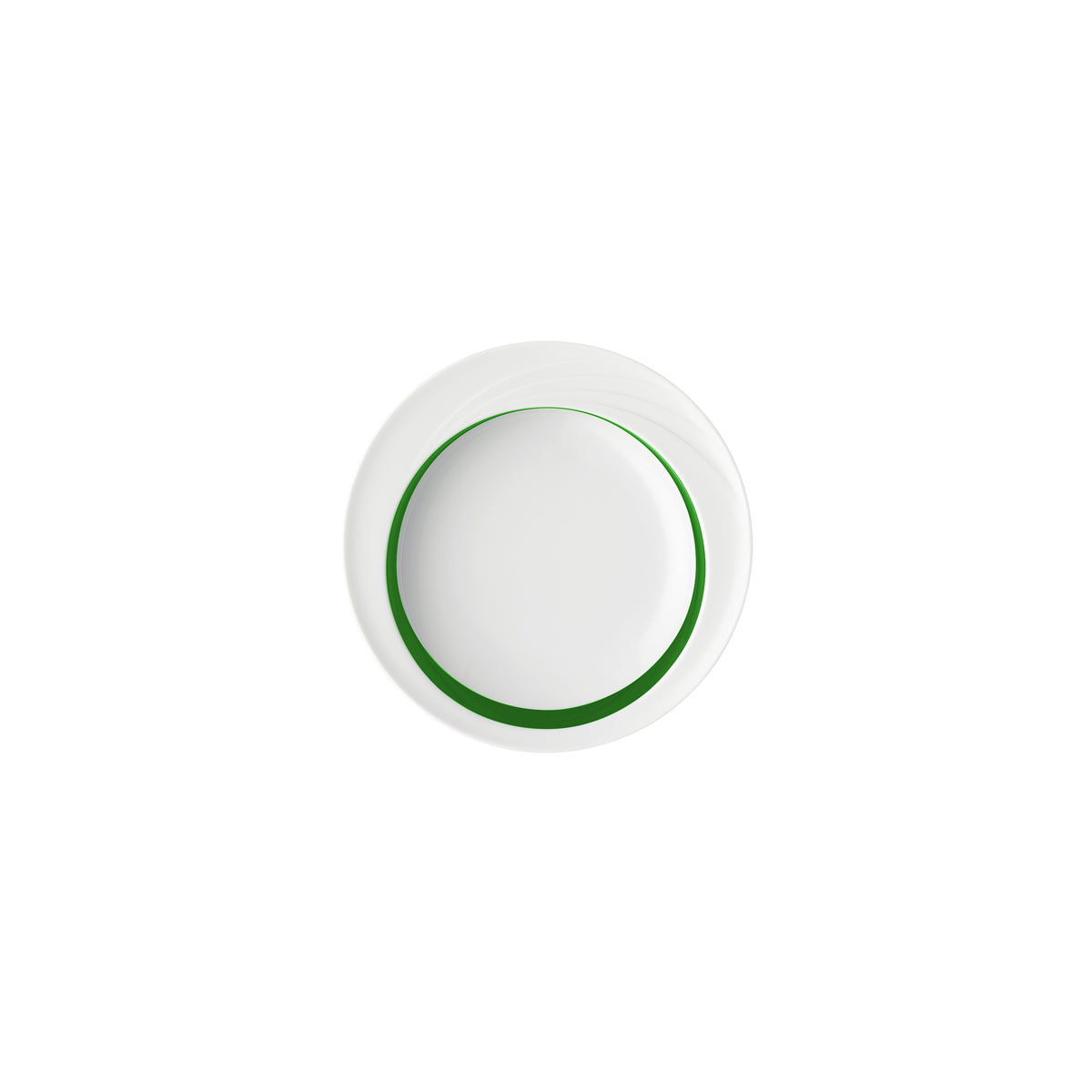 SH9181822/62951 Donna Senior Decor Round Comfort Coupe Plate with Dark Green Wide Band 230mm Tomkin Australia Hospitality Supplies