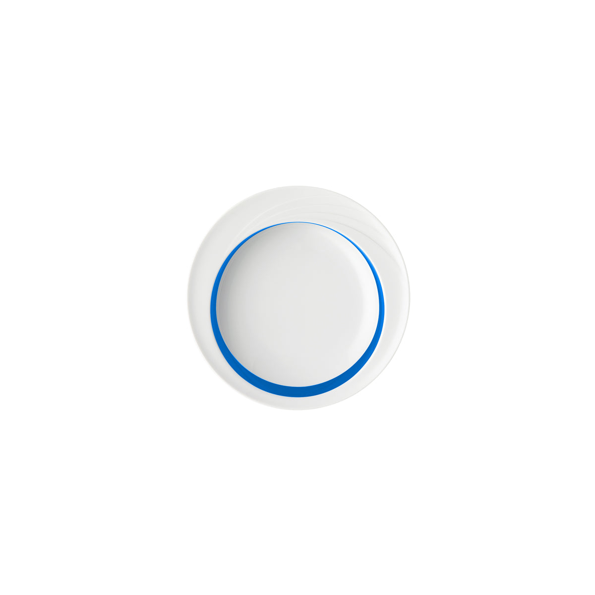 SH9181822/62961 Donna Senior Decor Round Comfort Coupe Plate with Medium Blue Wide Band 230mm Tomkin Australia Hospitality Supplies