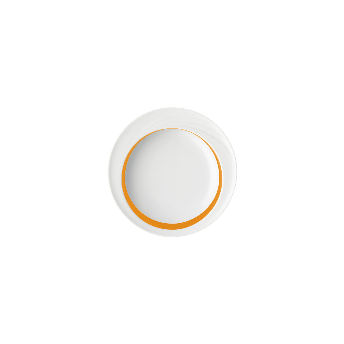 SH9181822/62991 Donna Senior Decor Round Comfort Coupe Plate with Orange Wide Band 230mm Tomkin Australia Hospitality Supplies