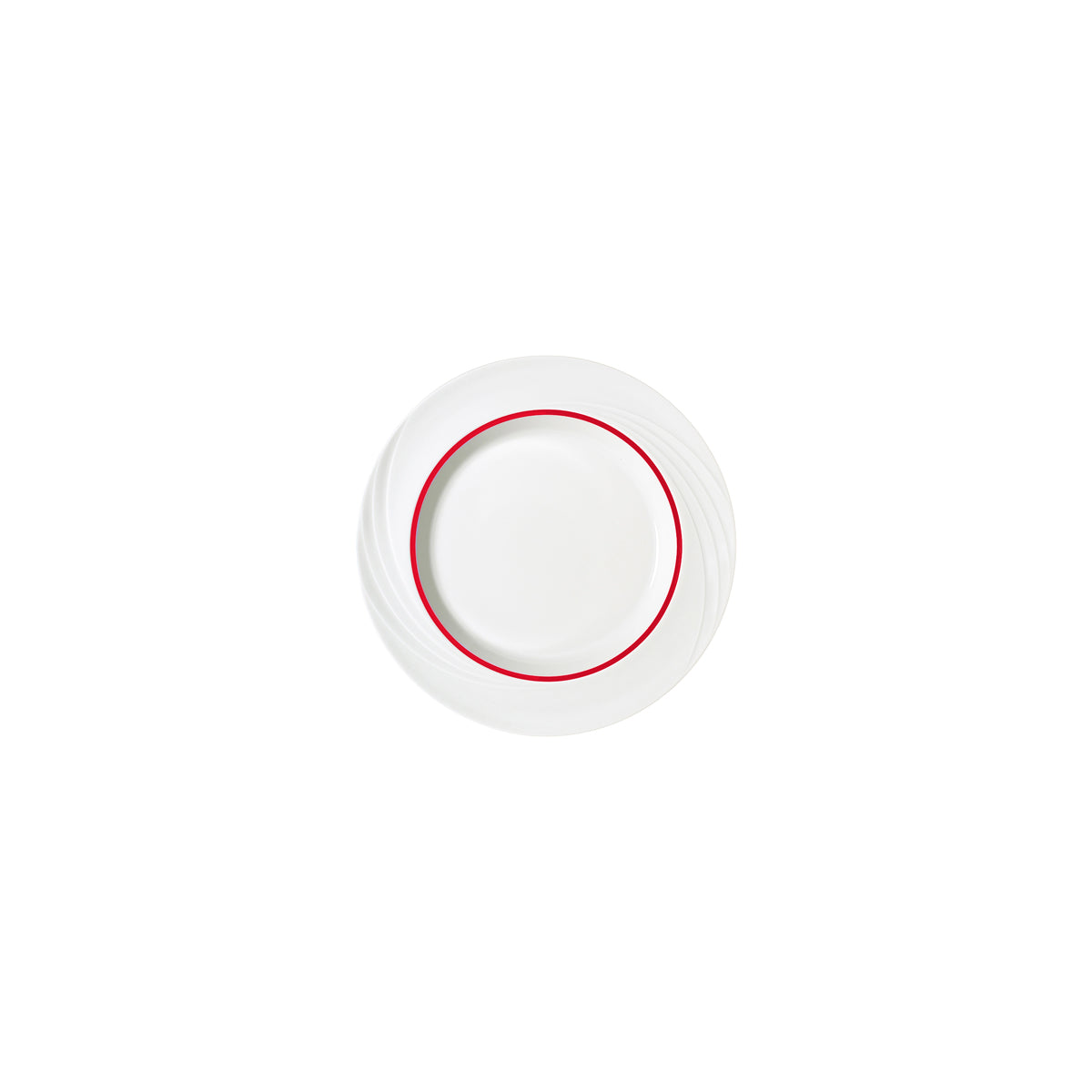 SH9181824/62930 Donna Senior Decor Round Flat Rim Plate with Red Narrow Band 240mm Tomkin Australia Hospitality Supplies