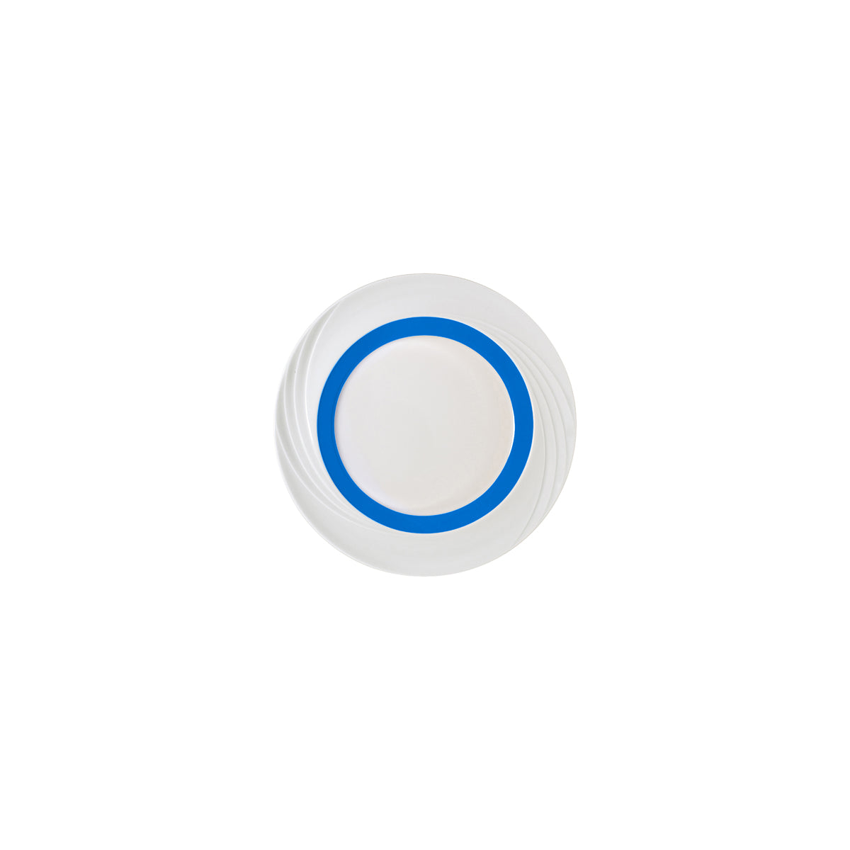SH9181824/62961 Donna Senior Decor Round Flat Rim Plate with Medium Blue Wide Band 240mm Tomkin Australia Hospitality Supplies