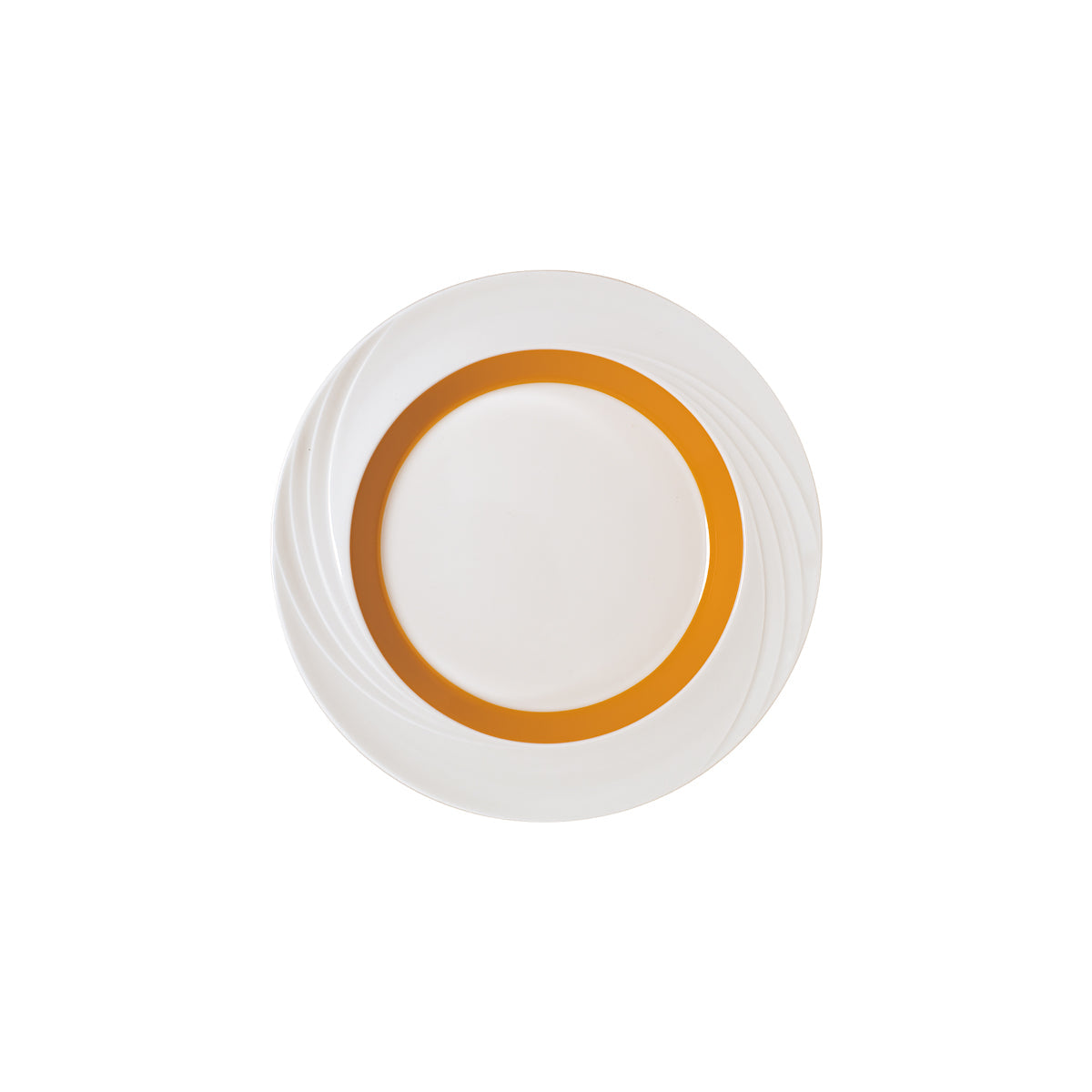 SH9181826/62991 Donna Senior Decor Round Flat Rim Plate with Orange Wide Band 257mm Tomkin Australia Hospitality Supplies